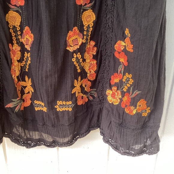 Free People boho DRESS lace embroidered - Picture 4 of 4